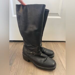 Vintage Predictions Faux Leather Black Boot - 8.5